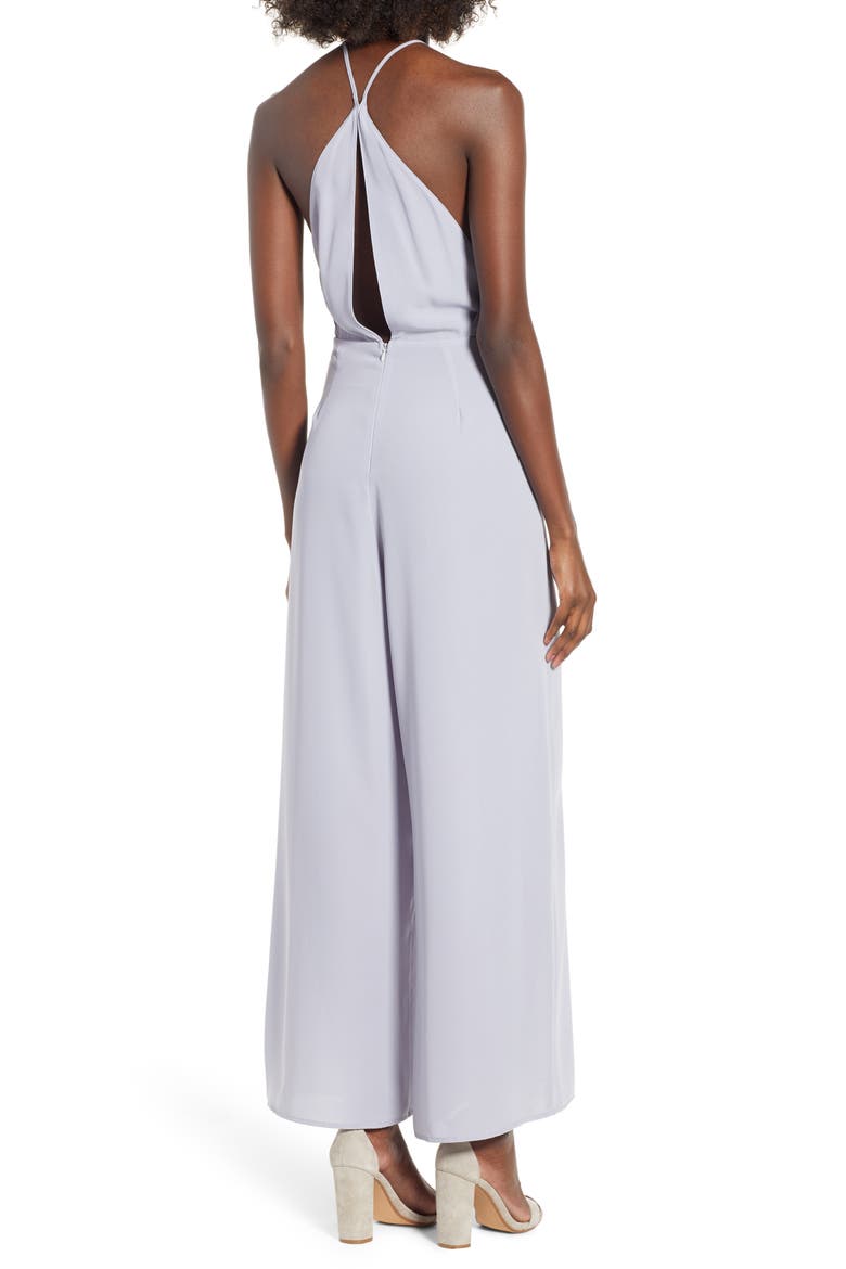 Surplice Jumpsuit, Alternate, color, GREY LILAC