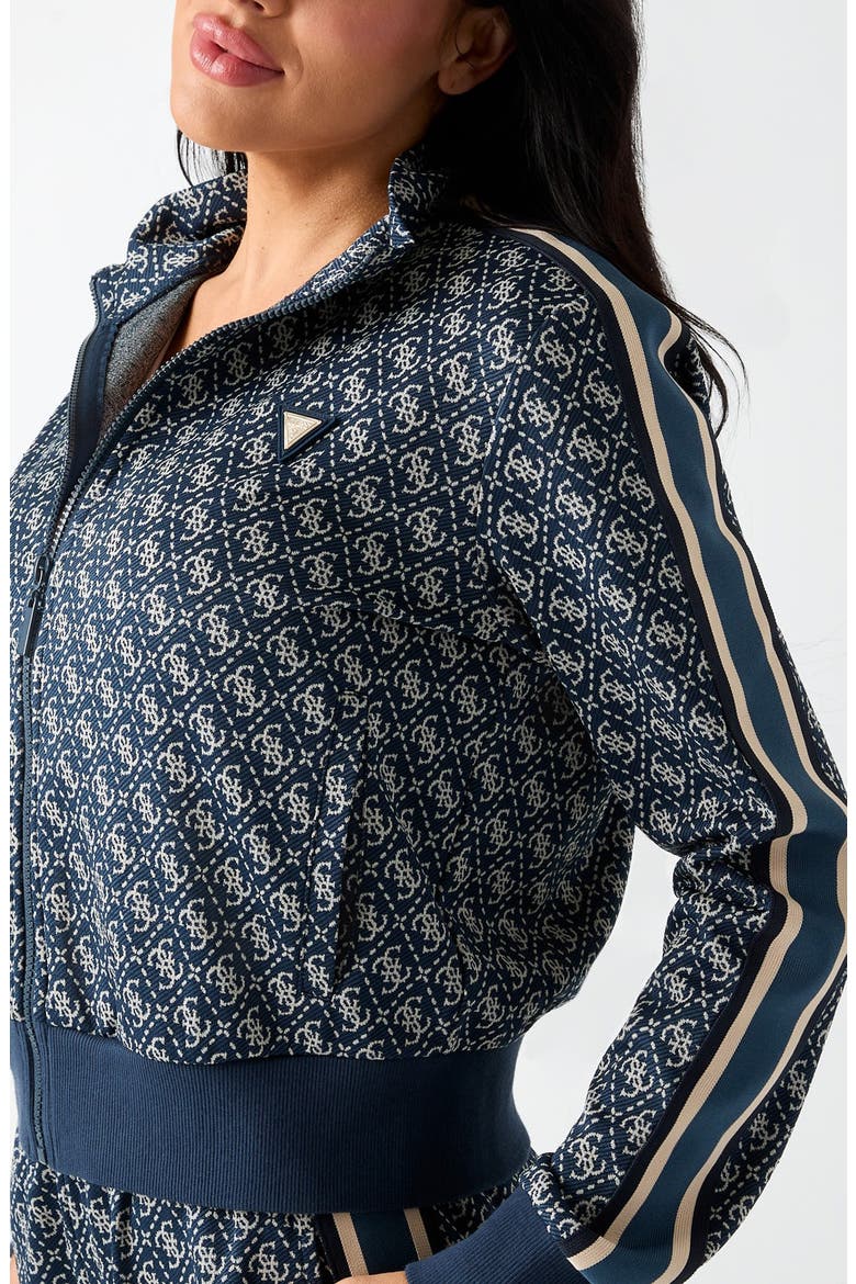 4G Jacquard Full Zip Track Jacket, Alternate, color, BLUE MULTI