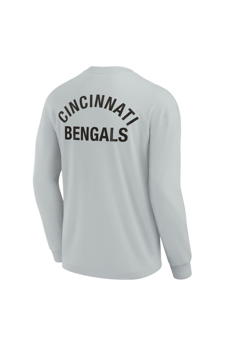 Fanatics Signature Unisex Fanatics Signature Gray Cincinnati Bengals Elements Super Soft Long Sleeve T-Shirt, Alternate, color, Gray