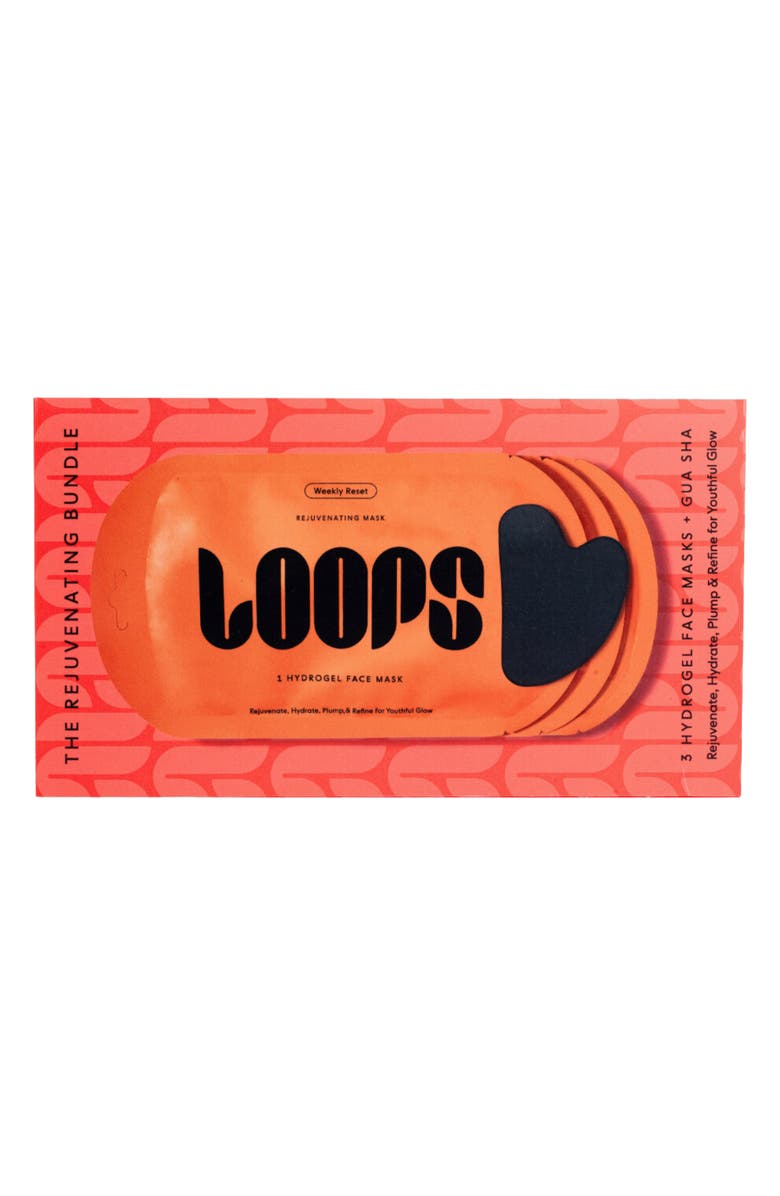 LOOPS Holiday Rejuvenating Sheet Mask & Gua Sha Set, Alternate, color,
