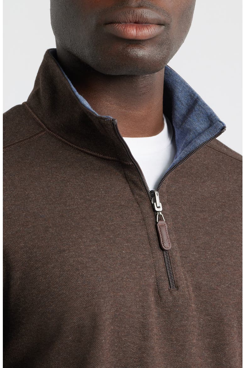 Icon Reversible Quarter Zip, Alternate, color, BROWN/ BLUE