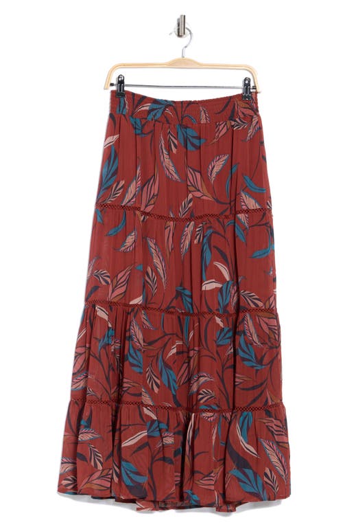 Dr2 By Daniel Rainn Mixed Paisley Tiered Maxi Skirt