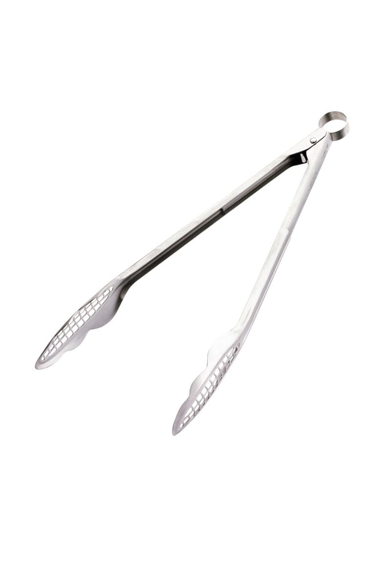 Grill Fry Tongs Narrow Kitchen Tong Stainless Steel 747188, Main, color, Silver