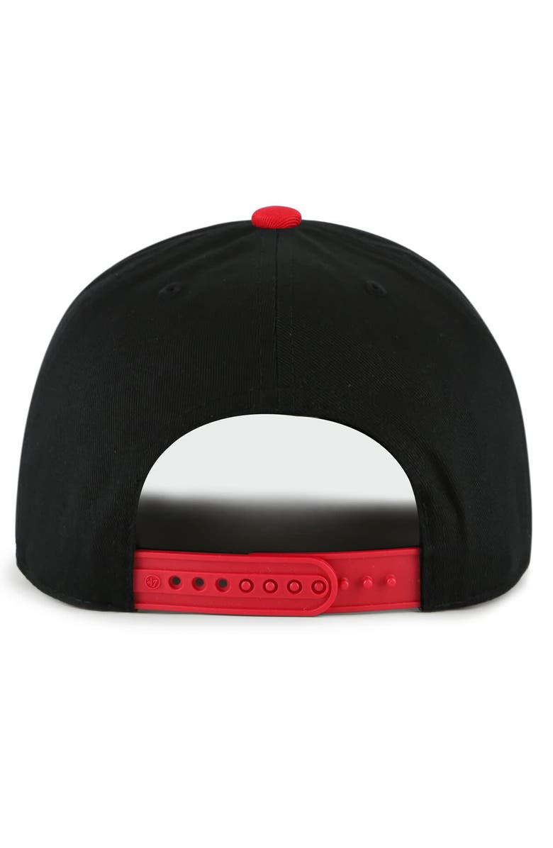 '47 Men's '47 Black/Red Atlanta Falcons Sundays Sure Shot Hitch Two-Tone Adjustable Hat, Alternate, color, Black