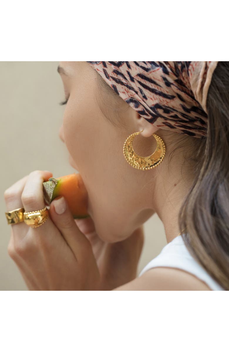 Monica Vinader Deia Beaded Hoop Earrings, Alternate, color,