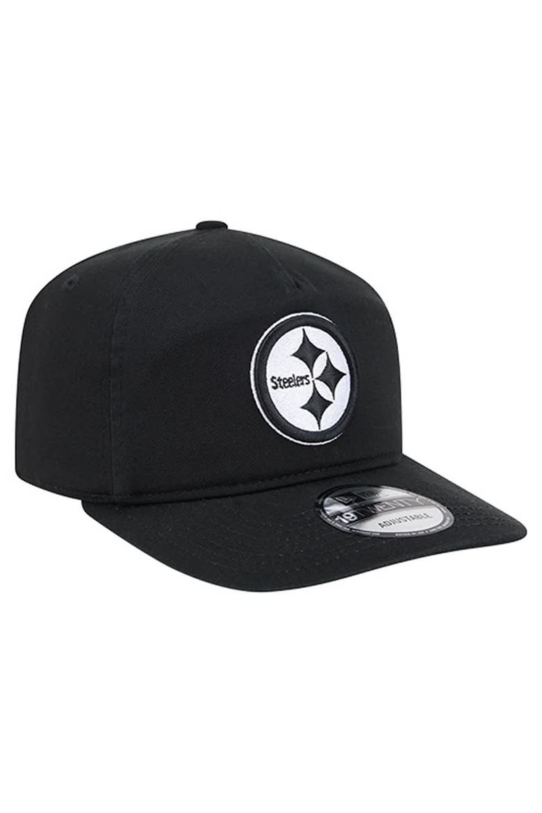 Men's New Era  Black/White Pittsburgh Steelers 19TWENTY Adjustable Hat, Alternate, color, Black