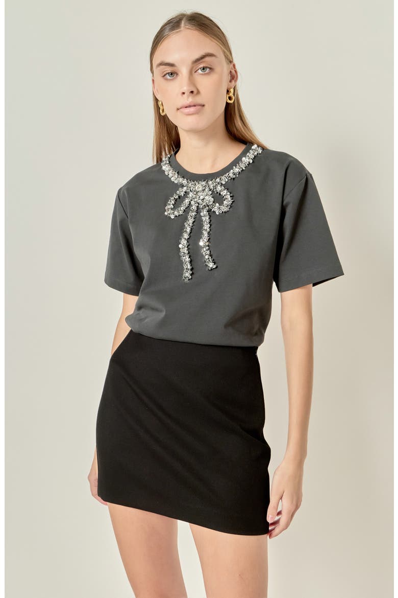 Embellished Bow Top, Alternate, color, CHARCOAL