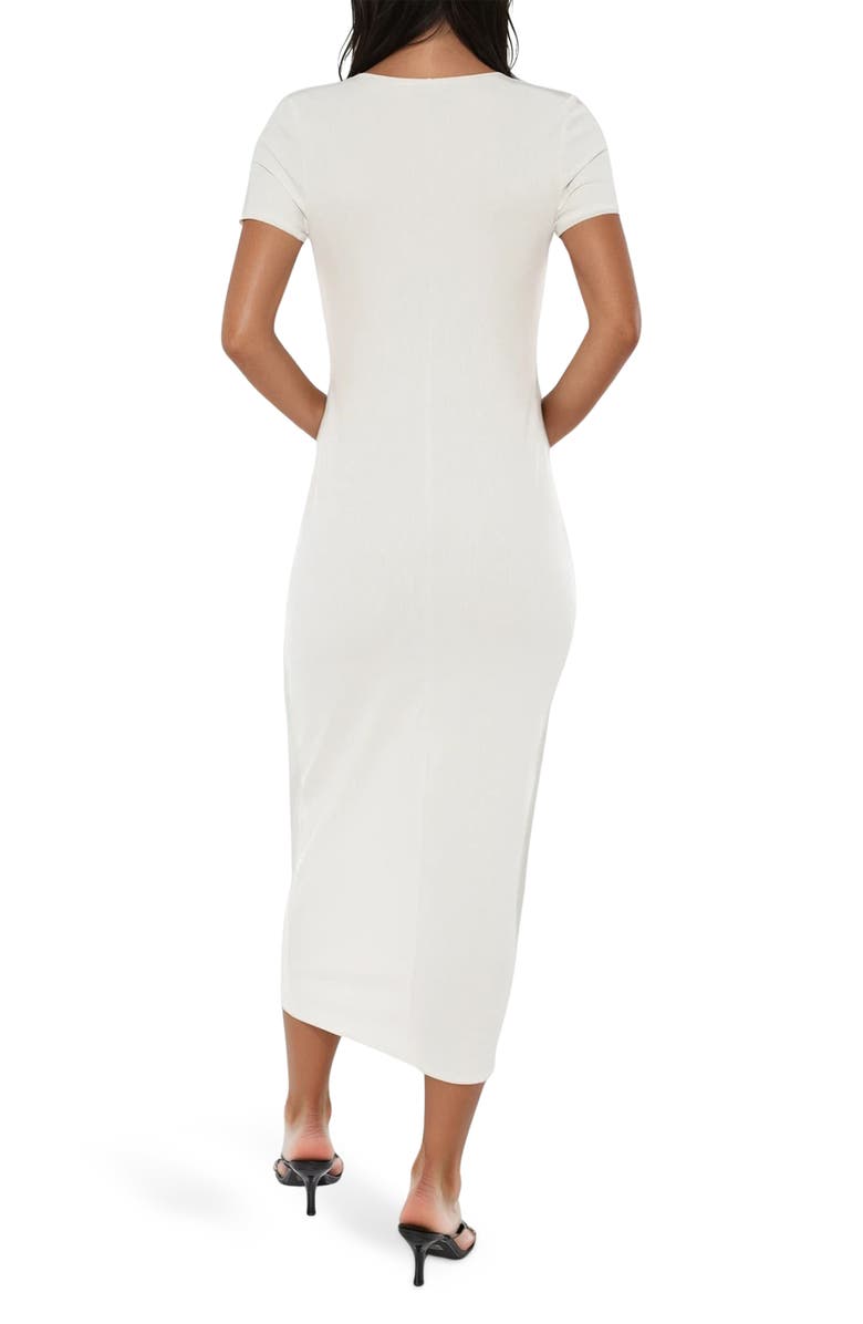 bebe Square Neck Midi Dress, Alternate, color, Ivory