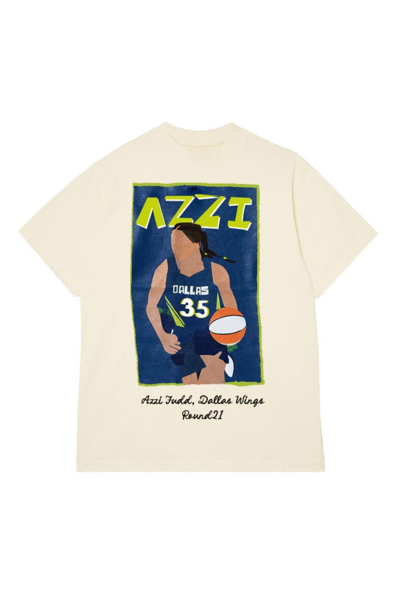 Unisex round21 Azzi Fudd Cream Dallas Wings Draft T-Shirt, Main, color, Cream
