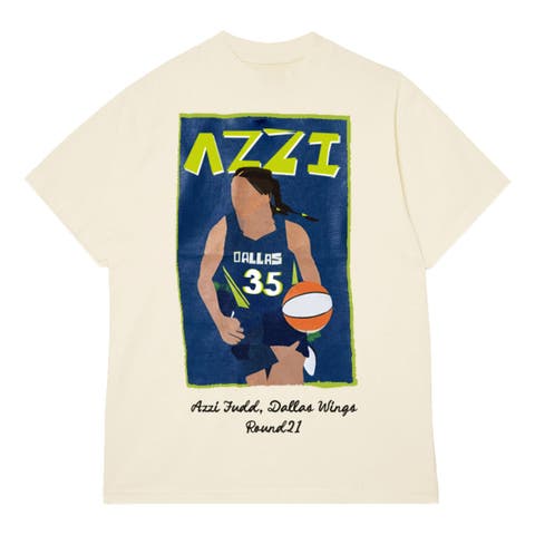Unisex round21 Azzi Fudd Cream Dallas Wings Draft T-Shirt