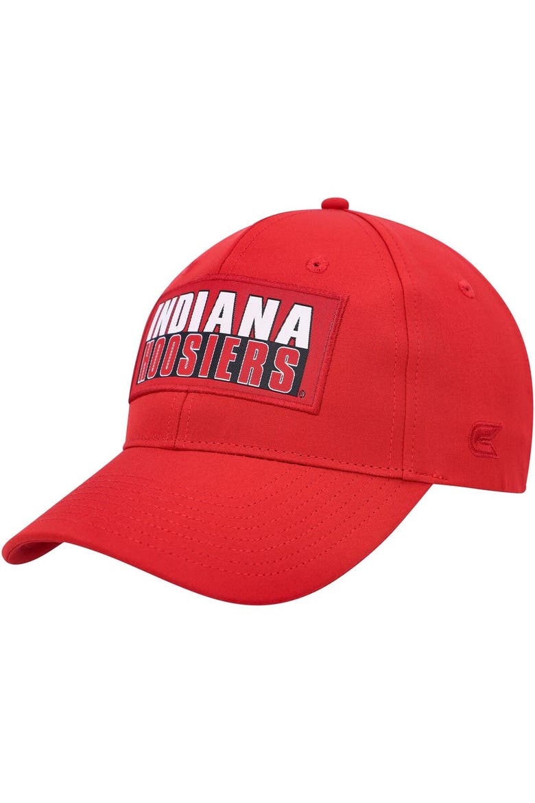 Men's Colosseum Crimson Indiana Hoosiers Positraction Snapback Hat, Main, color, Crimson