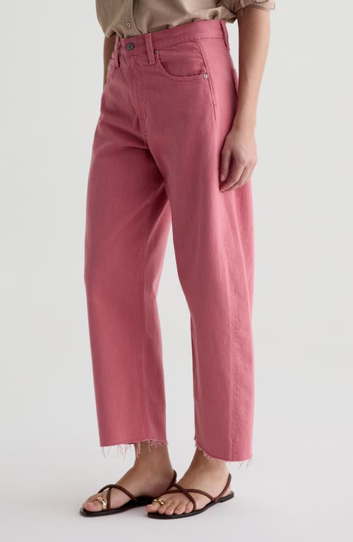 Ag Hattie Raw Hem High Waist Crop Barrel Jeans