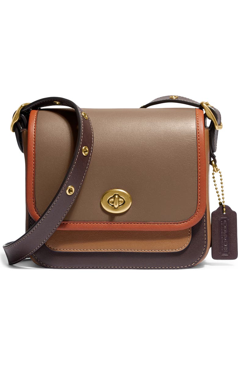 COACH Rambler Colorblock Leather Crossbody Bag, Main, color,