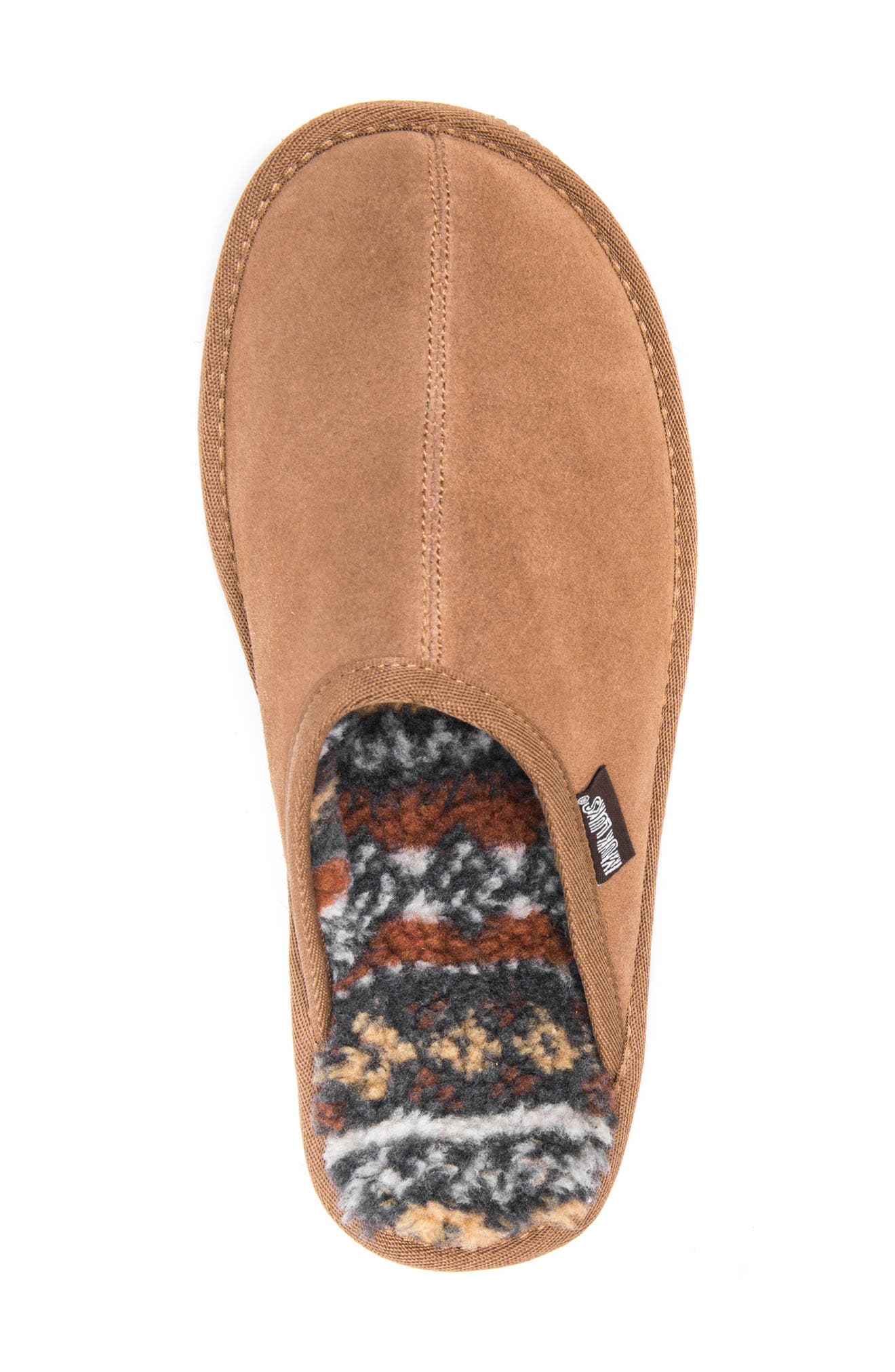 Dave Faux Shearling Lined Suede Slipper, Alternate, color, TAN