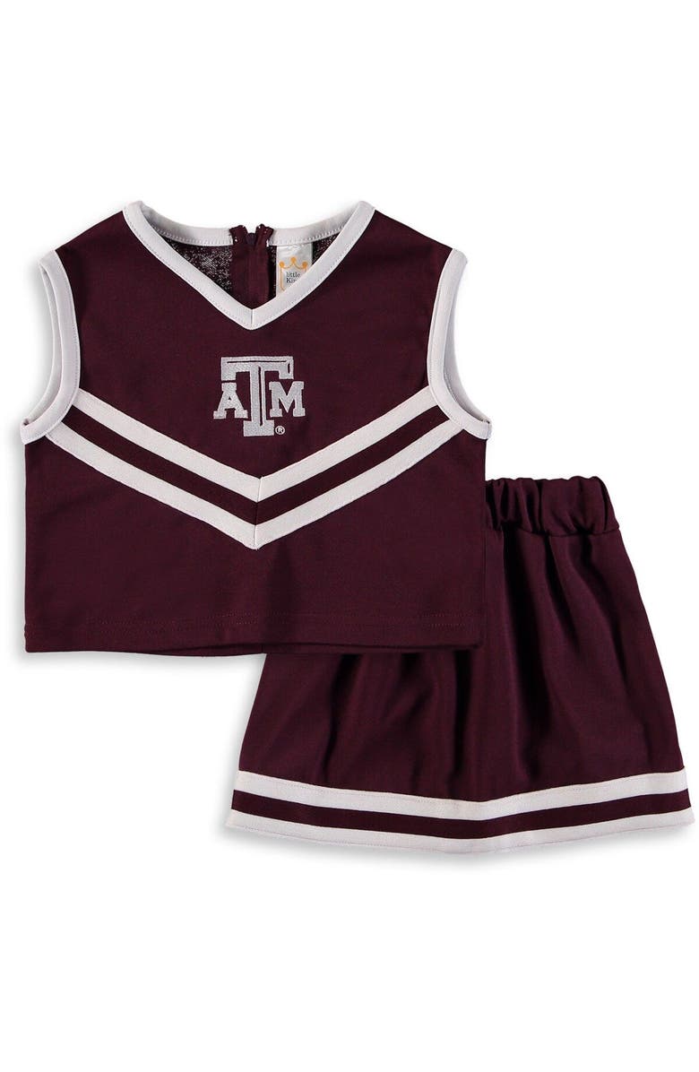 LITTLE KING Girls Youth Maroon Texas A&M Aggies Two-Piece Cheer Set, Main, color, Maroon