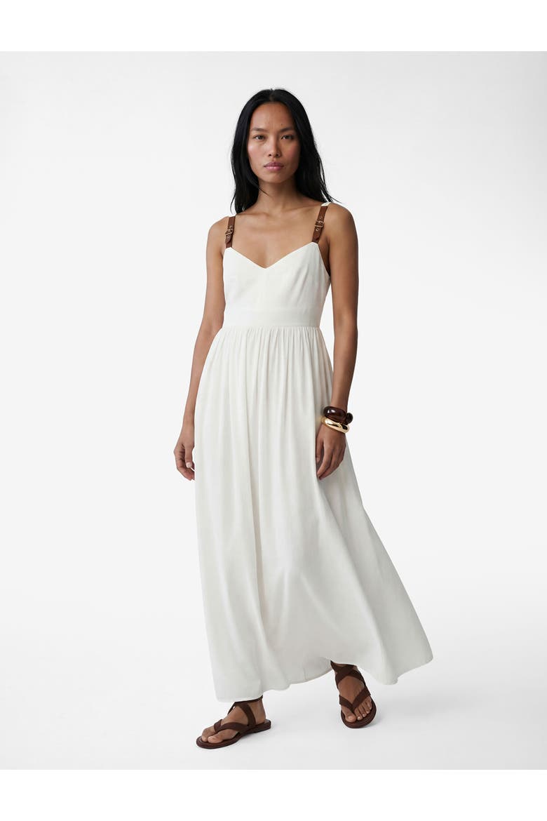 V-Neck Sleeveless Maxi Dress with Adjustable Straps, Main, color, OFF WHITE