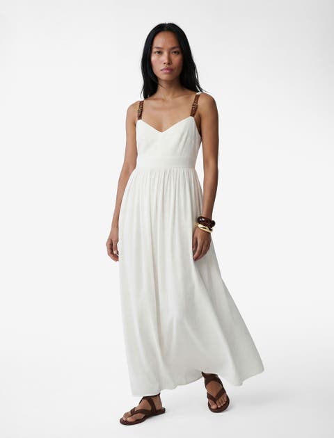 V-Neck Sleeveless Maxi Dress with Adjustable Straps
