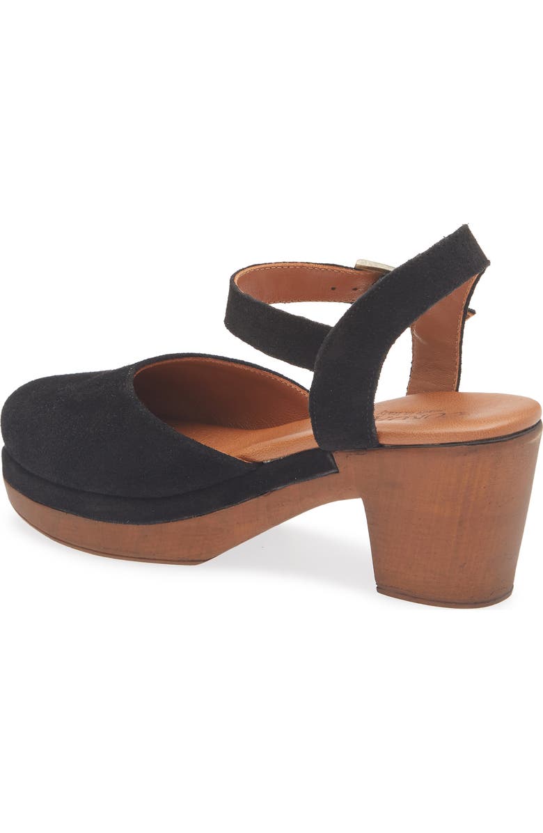 Cordani Warner Ankle Strap Platform Clog, Alternate, color, Black Suede