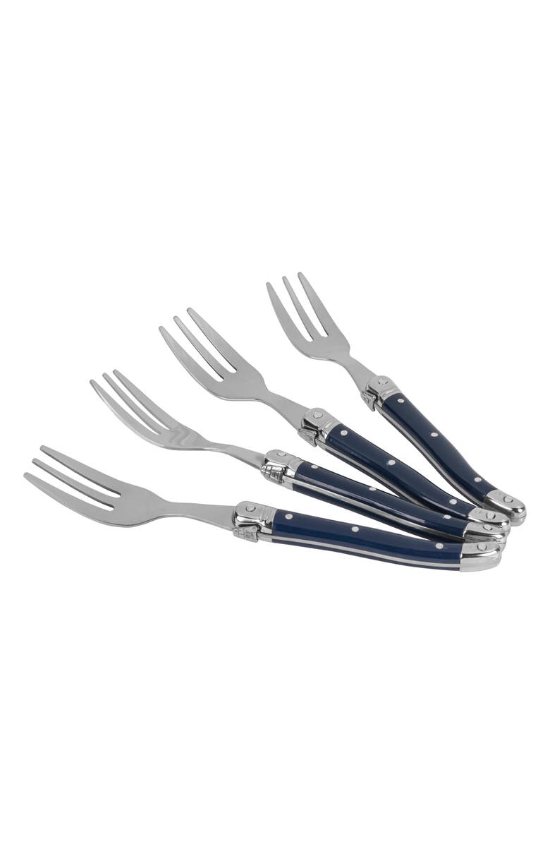 FRENCH HOME Laguiole 4-Pack Cake Forks, Main, color, Navy