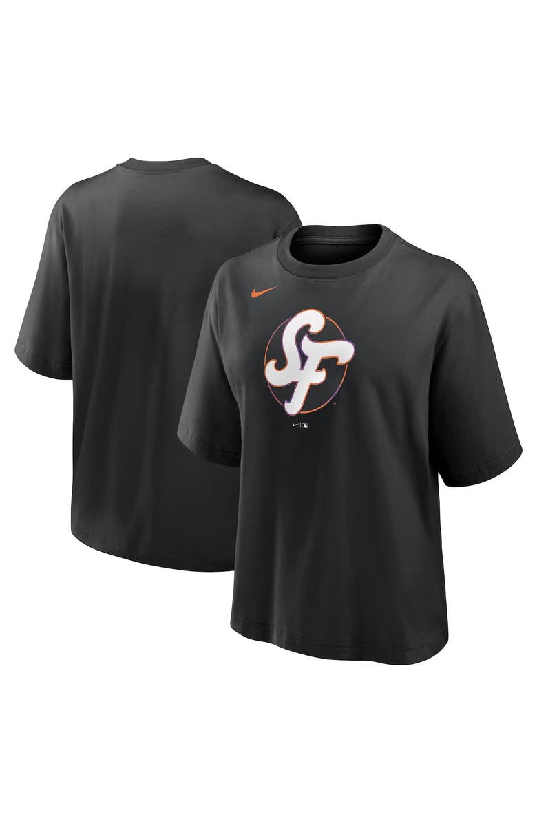 Nike Women's Nike Black San Francisco Giants 2025 City Connect Logo Boxy T-Shirt, Alternate, color, Black