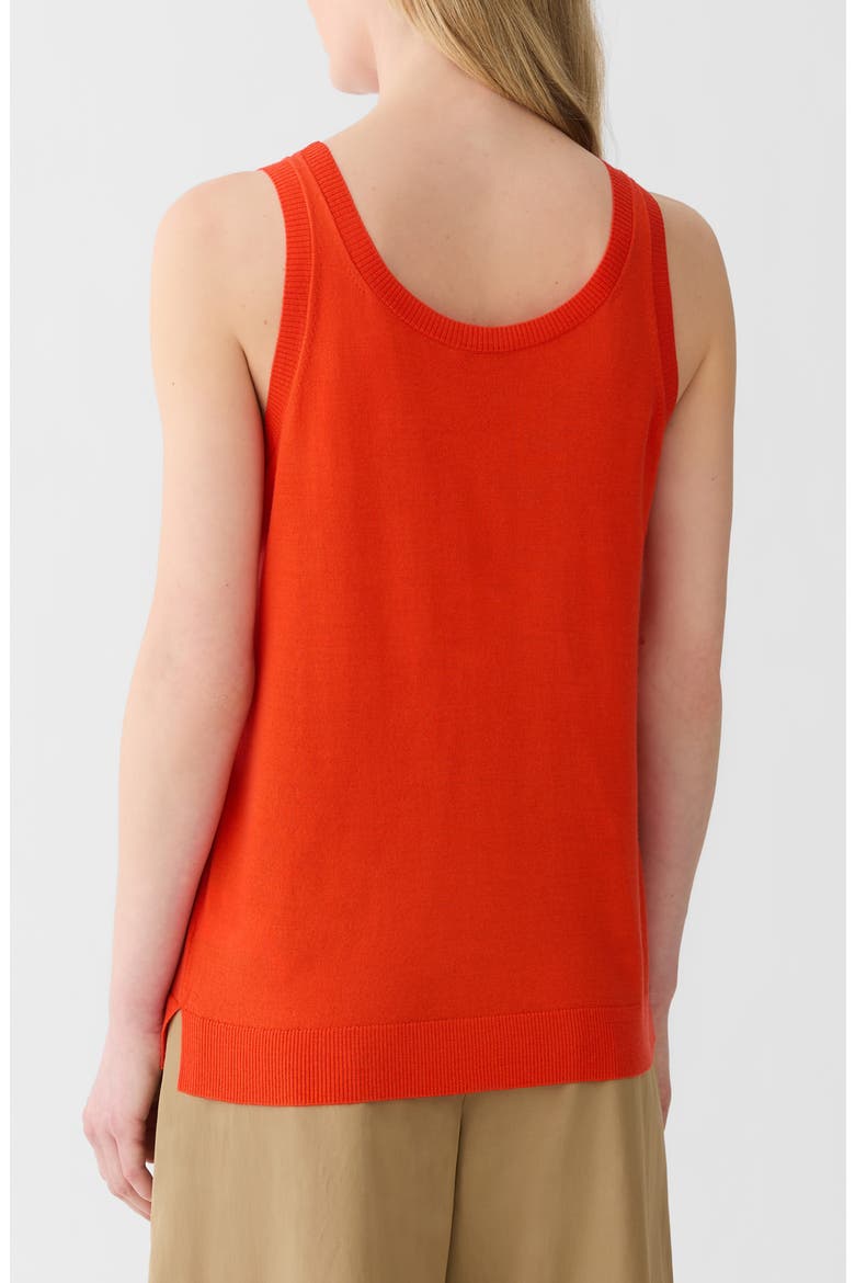Scoop Neck Merino Wool Sweater Tank, Alternate, color, ORANGE POPPY