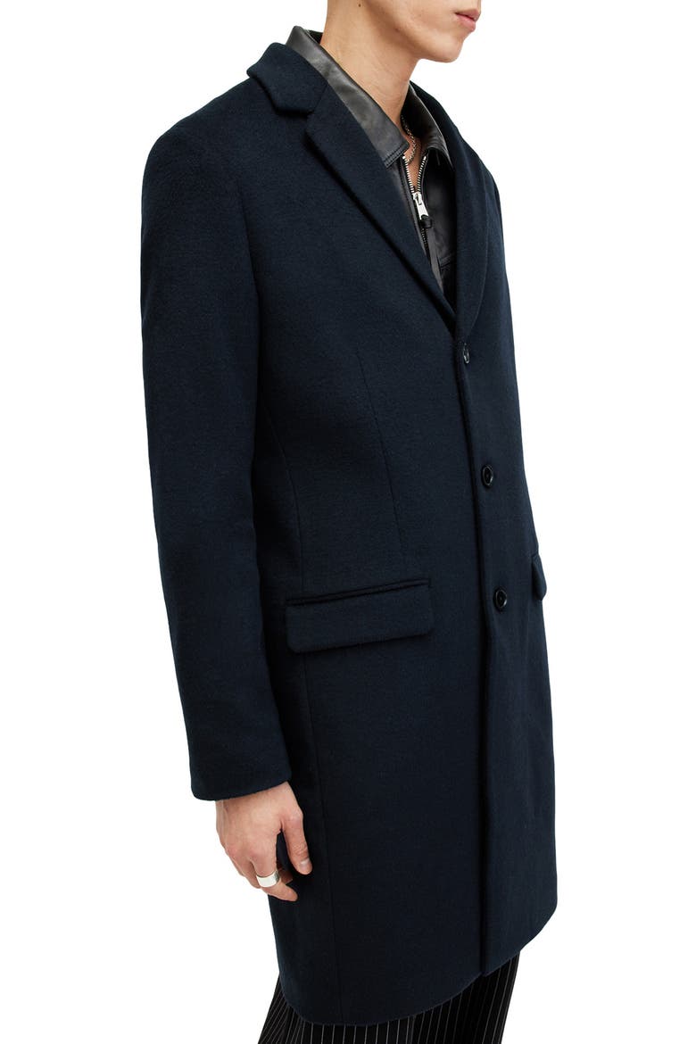 Hal Longline Coat, Alternate, color, NITE BLUE