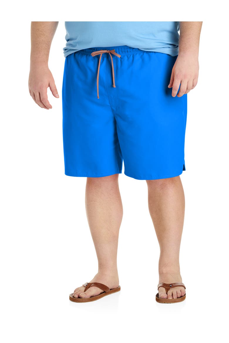 Big & Tall Solid Swim Trunks, Main, color, OLYMPIAN BLUE