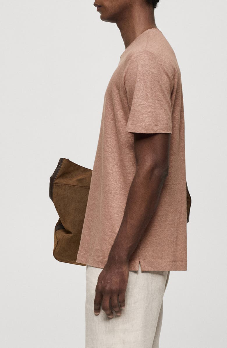 MANGO Regular Fit Linen & Cotton T-Shirt, Alternate, color, 