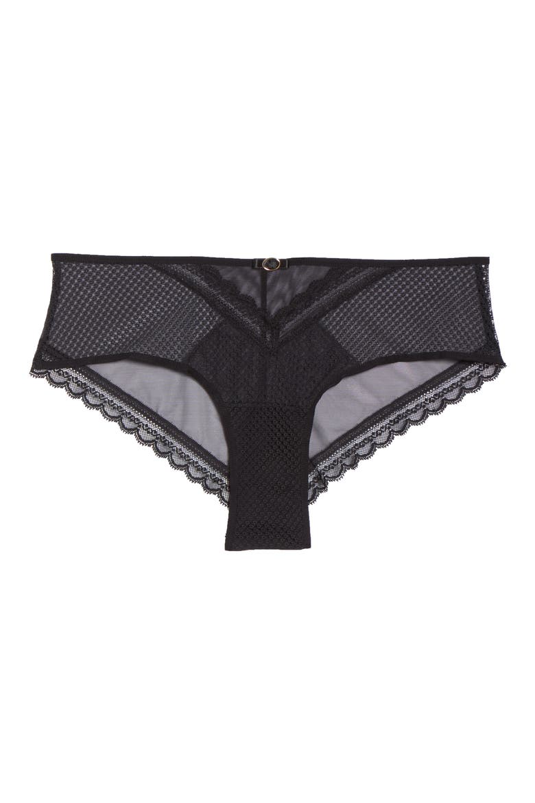Chantelle Intimates Parisian Allure Hipster Panties, Alternate, color, BLACK