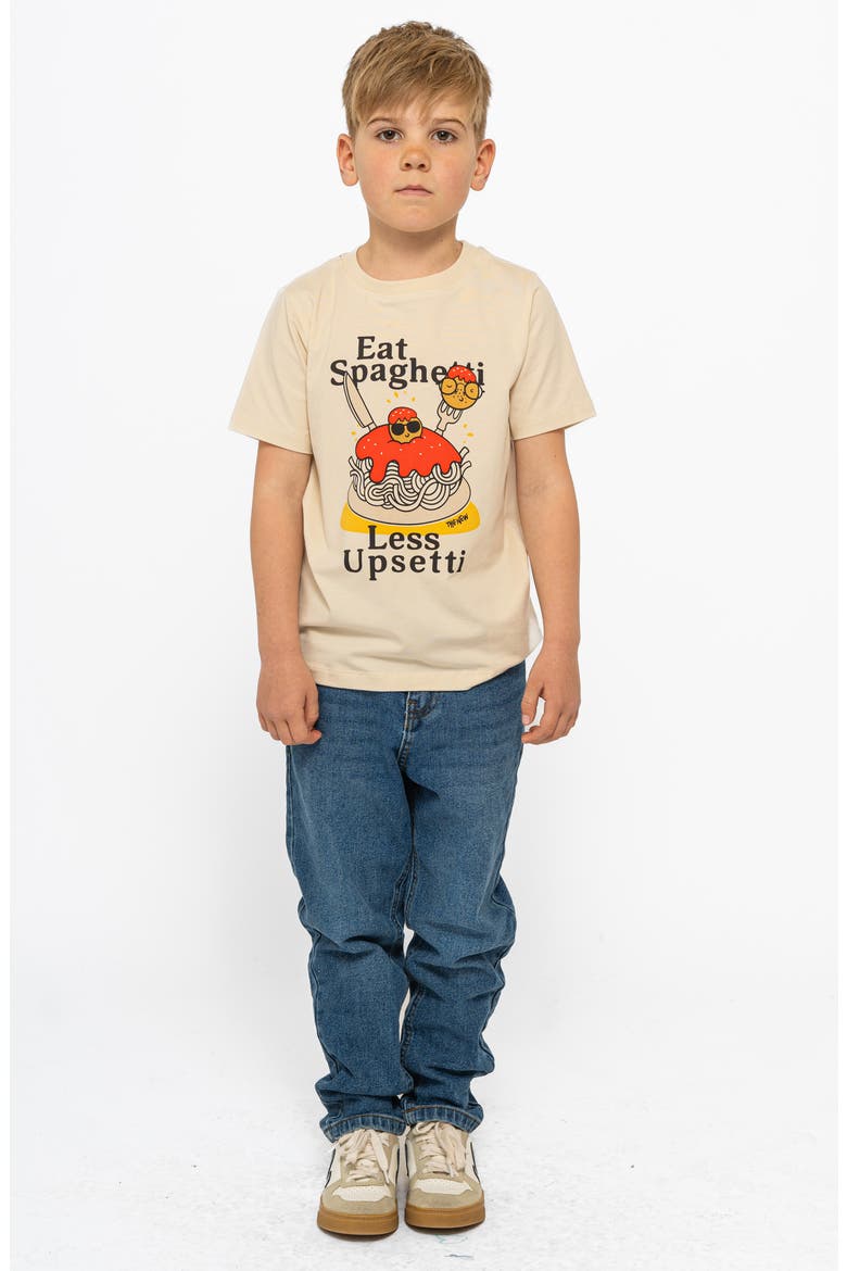 Kids' Nedrick Eat Spaghetti Graphic T-Shirt, Alternate, color, WHITE SWAN