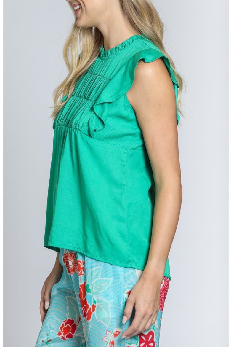 Flutter Sleeve Top, Alternate, color, MINT GREEN