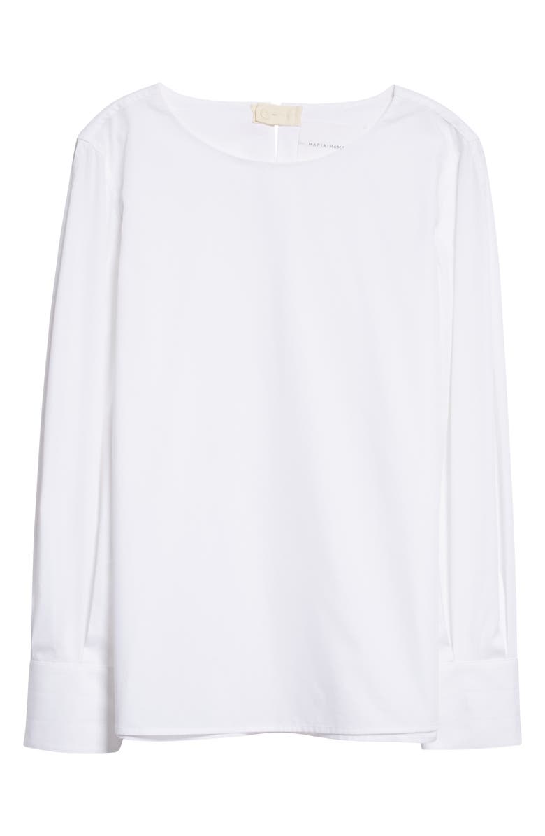 Maria McManus Cocoon Sleeve Stripe Organic Cotton Poplin Top, Alternate, color,