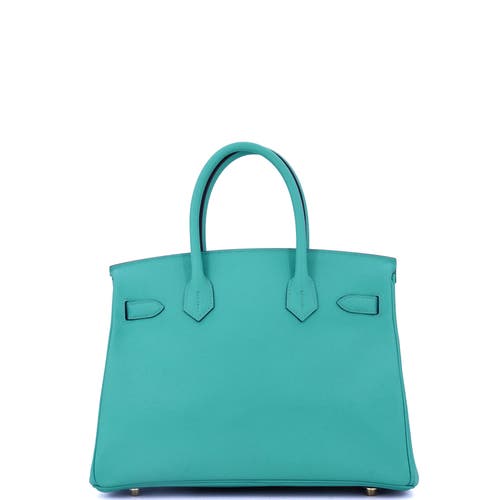 Pre-owned Hermes  Hermes Birkin Handbag Blue Epsom With Gold Hardware 30 In Blue