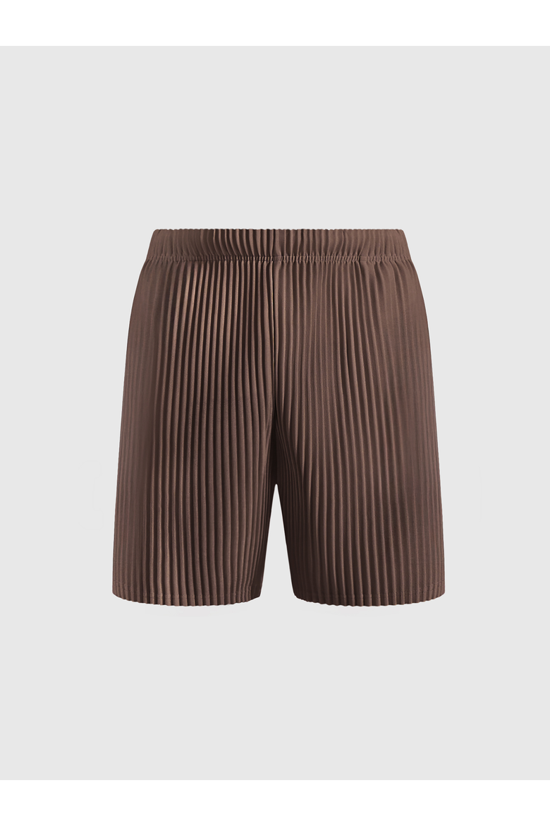 Drew Pleated Shorts, Alternate, color, Taupe