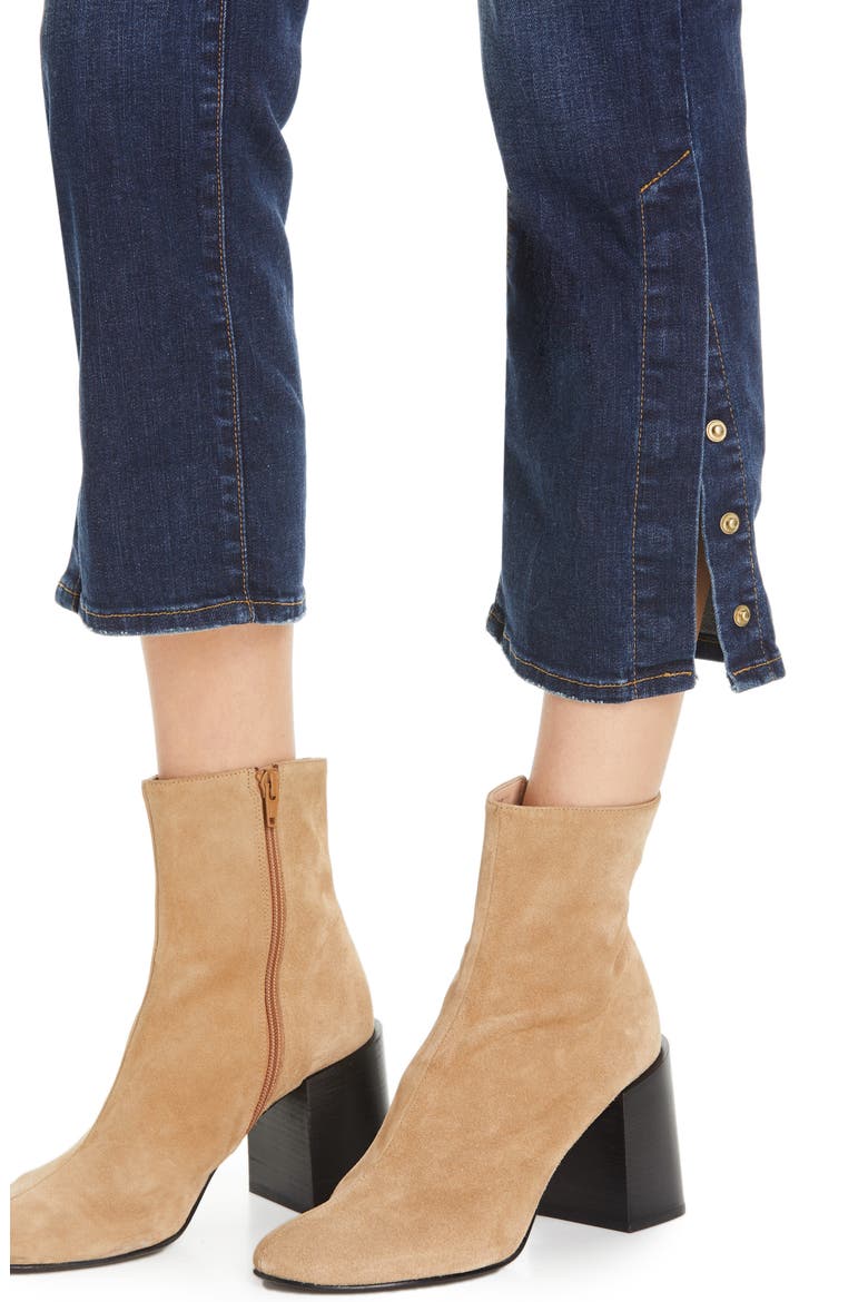 Le High Straight Snap Away Hem Jeans, Alternate, color, MERIBEL