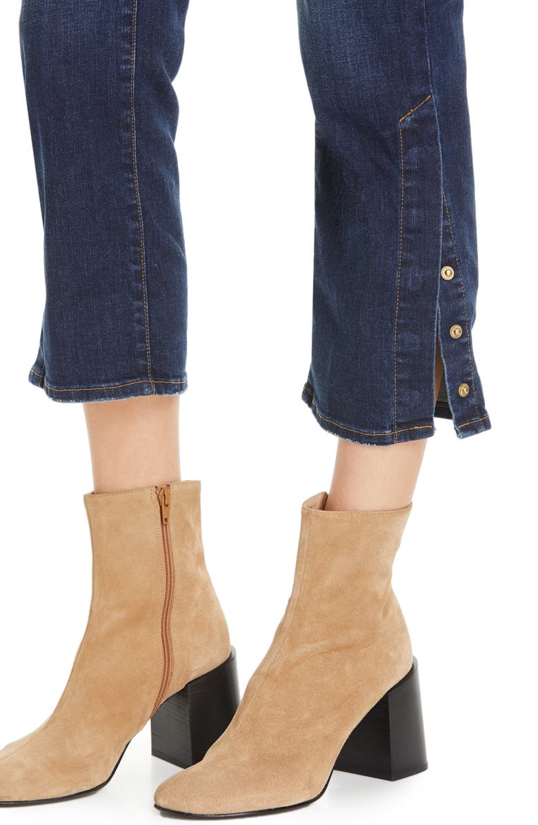 FRAME Le High Straight Snap Away Hem Jeans, Alternate, color, 