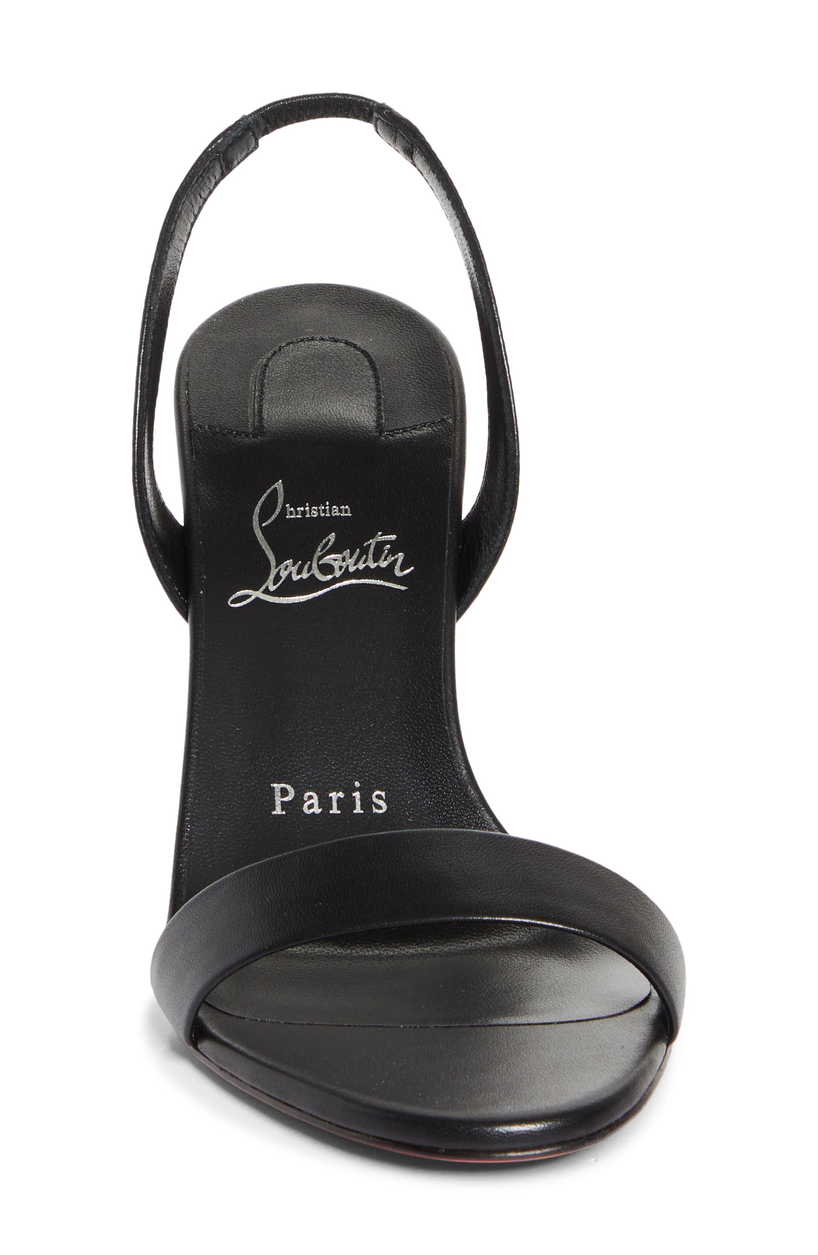 Christian Louboutin Marilyn Slingback Sandal, Alternate, color, B439 Black/ Lin Black