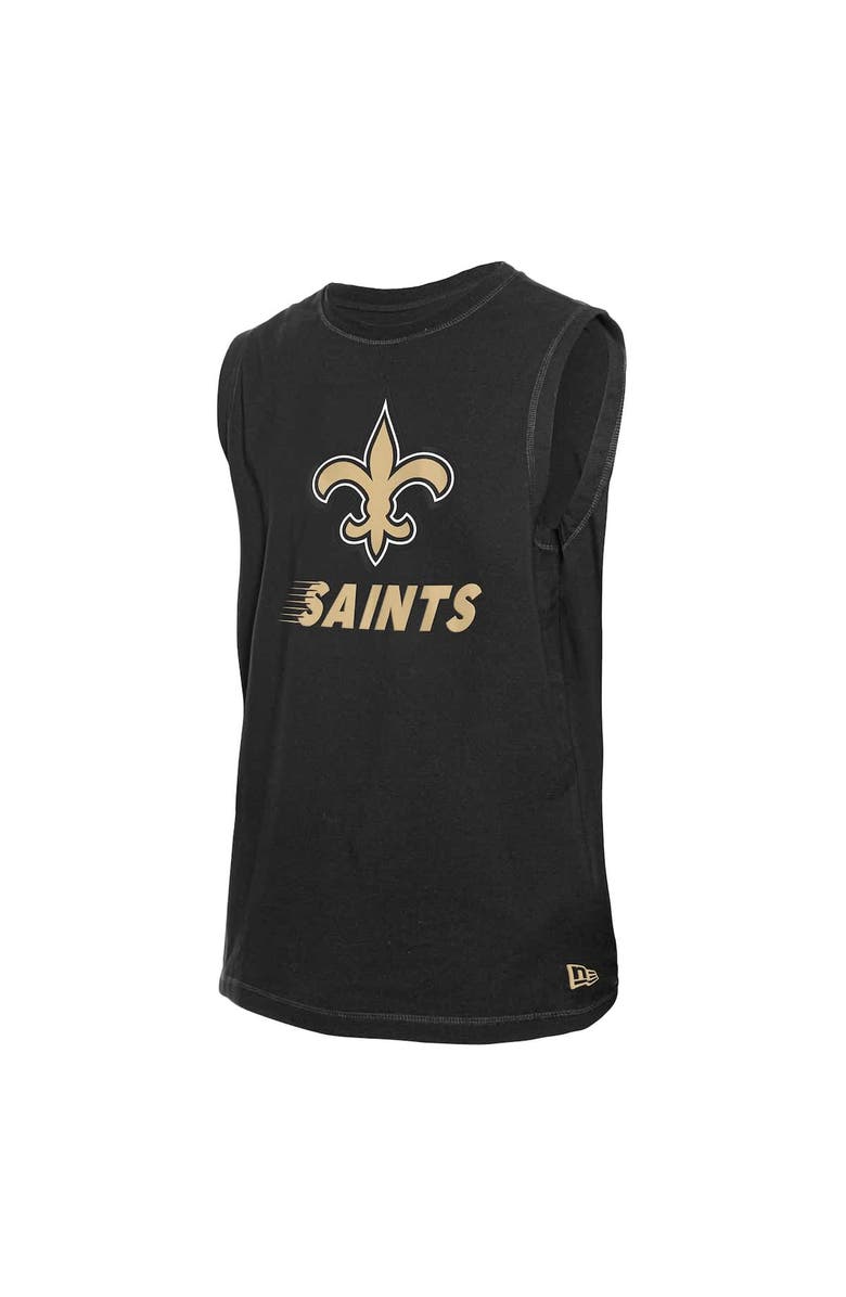 New Era Men's New Era Black New Orleans Saints Leisure Collection Tank Top, Alternate, color, Black