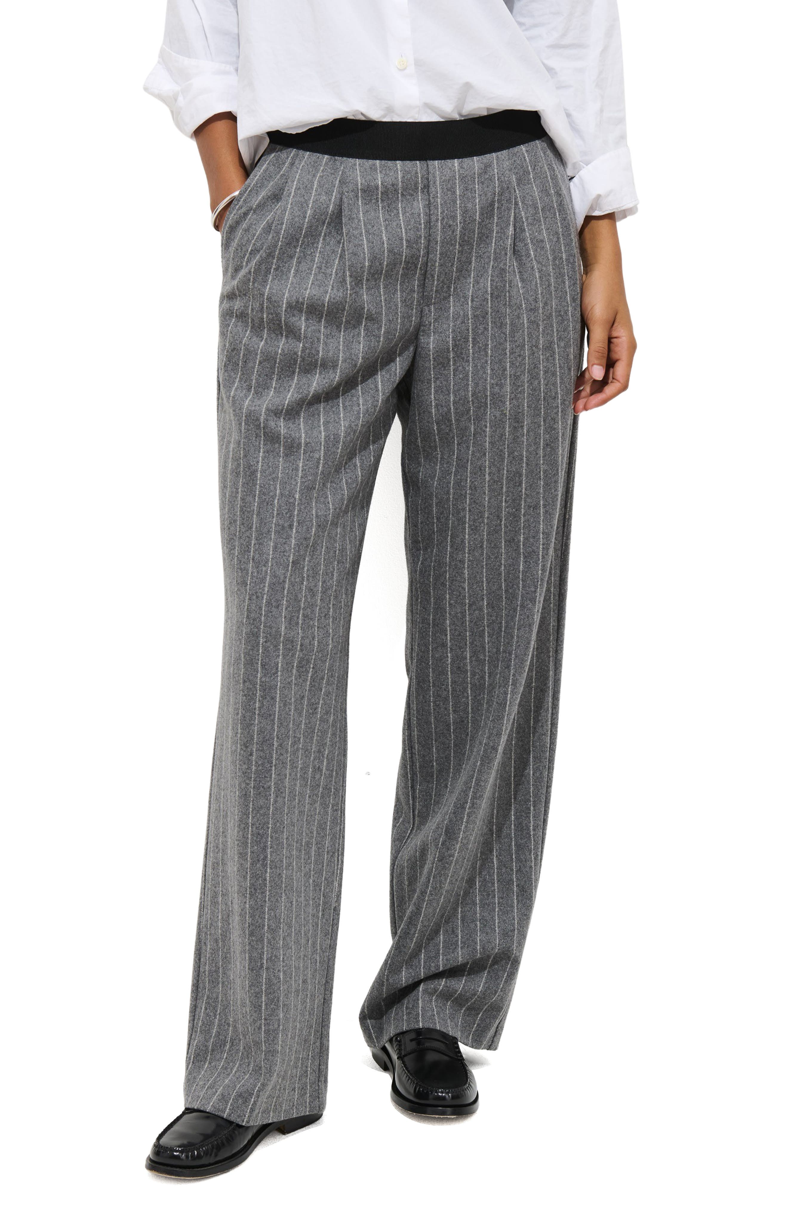 selected CHARCOAL CHALK STRIPE