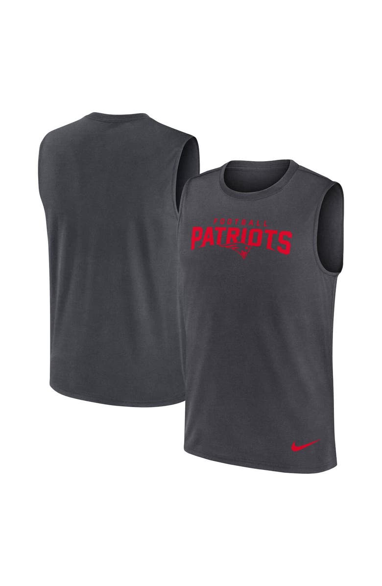 Nike Men's Nike Charcoal New England Patriots Primetime Legend Performance Muscle Tank Top, Main, color,