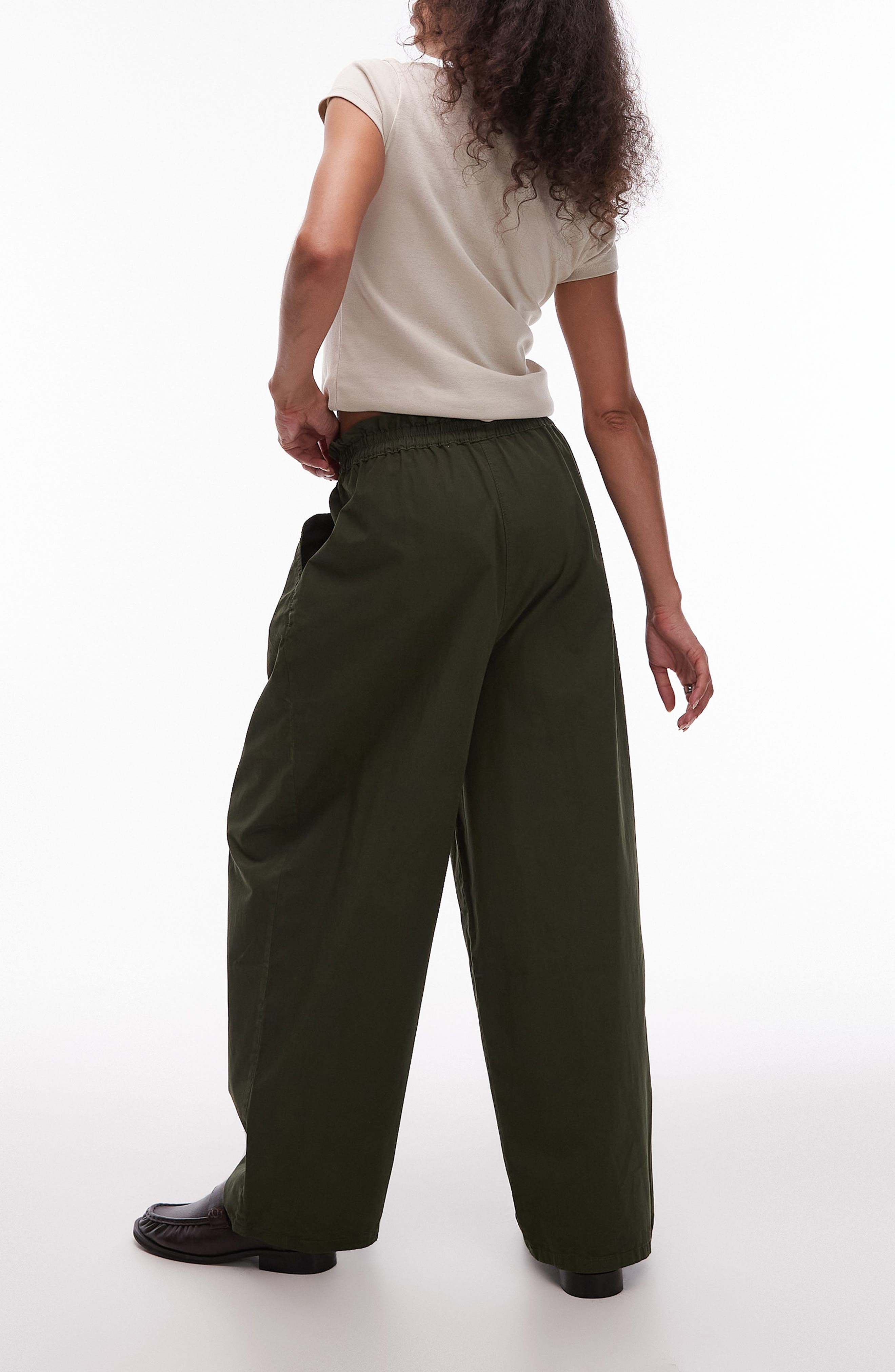 Pleated Balloon Jogger Pants - image 2