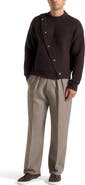 Manière De Voir Theo Asymmetric Brushed Wool Knit Jumper