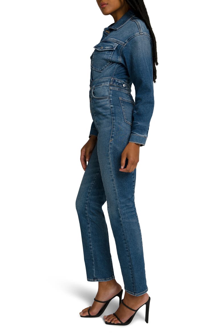 Committed to Fit Denim Jumpsuit, Alternate, color, BLUE190