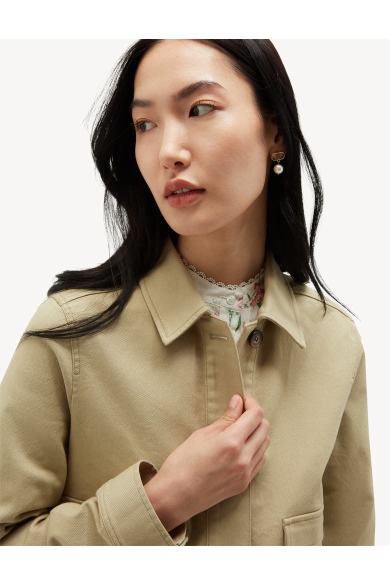 Manon Button-Front Utility Jacket, Alternate, color, Palesagegreen