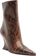 Schutz Siena Pointed Toe Wedge Bootie