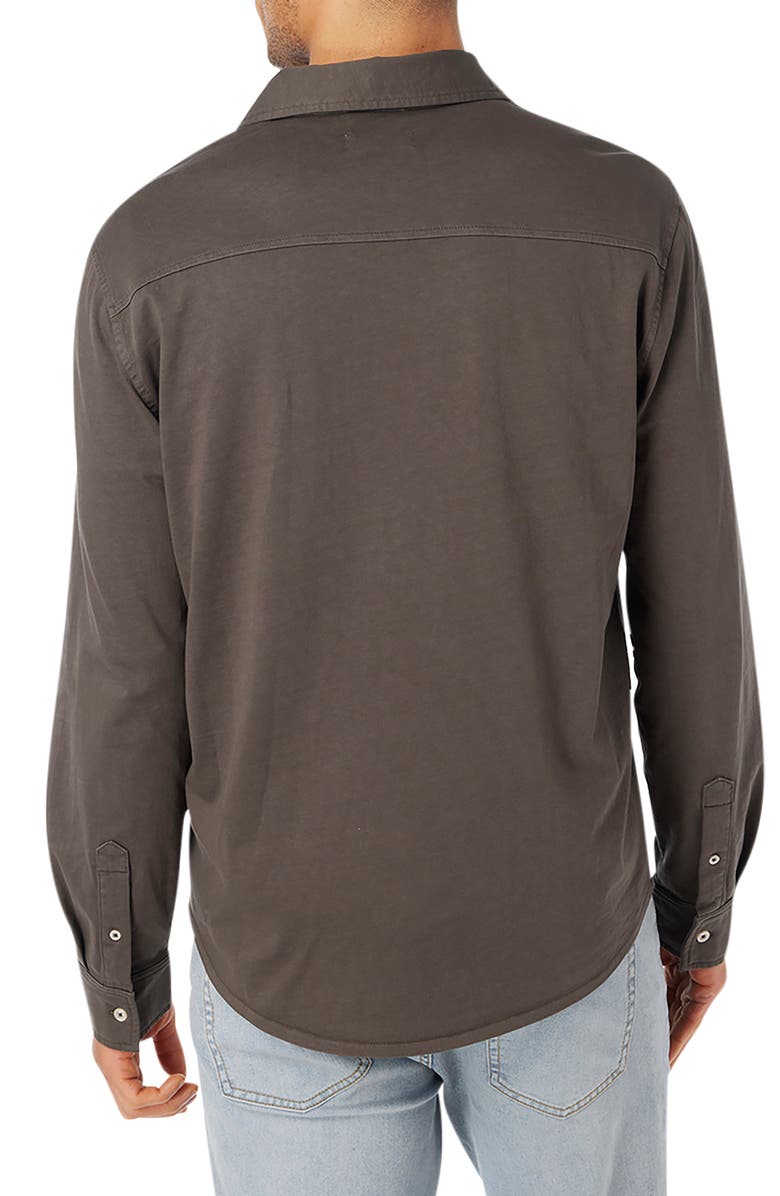 Fair Harbor Saltaire Organic Cotton Knit Button-Up Shirt, Alternate, color, Black