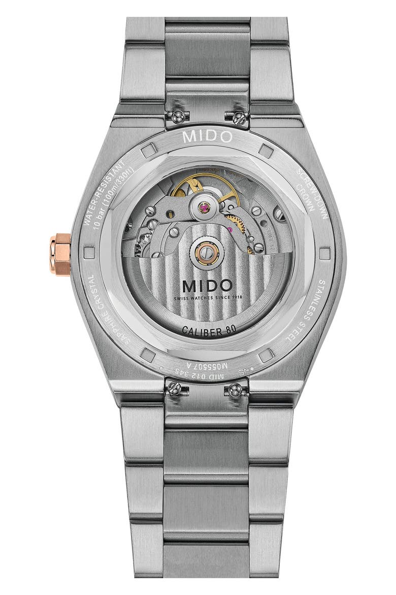 Multifort 8 One Crown Automatic Two-Tone Bracelet Watch, 40mm, Alternate, color, BLACK