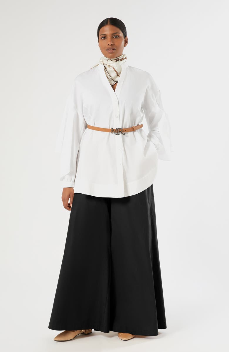 Marina Rinaldi Nagoraio Cotton Poplin Tunic, Alternate, color, Optical White