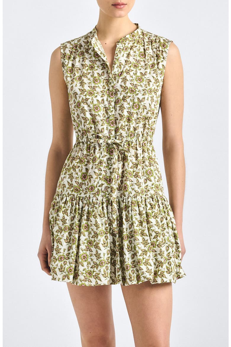 Briar Print Sleeveless Minidress, Alternate, color, GREEN/ PINK FLORAL
