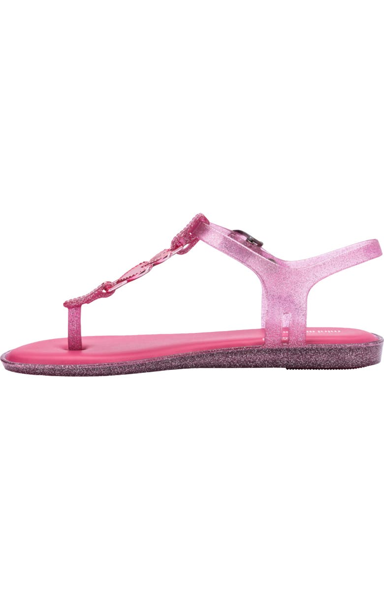 Mini Melissa Solar Sandal, Alternate, color, Glitter Pink